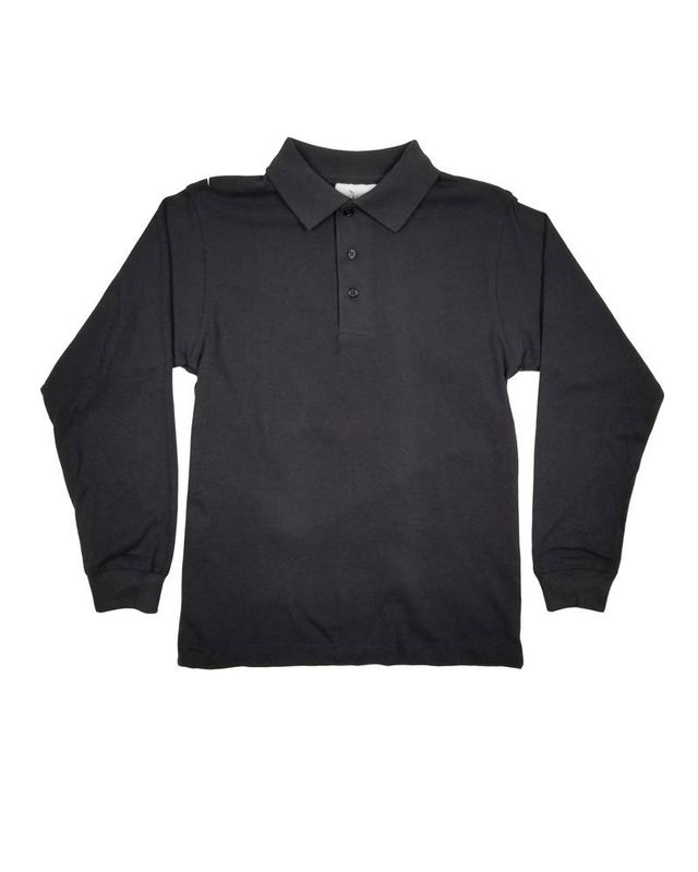 LONG SLEEVE  JERSEY KNIT SHIRT BLACK 