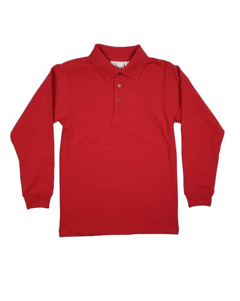 LONG SLEEVE  JERSEY KNIT SHIRT RED 