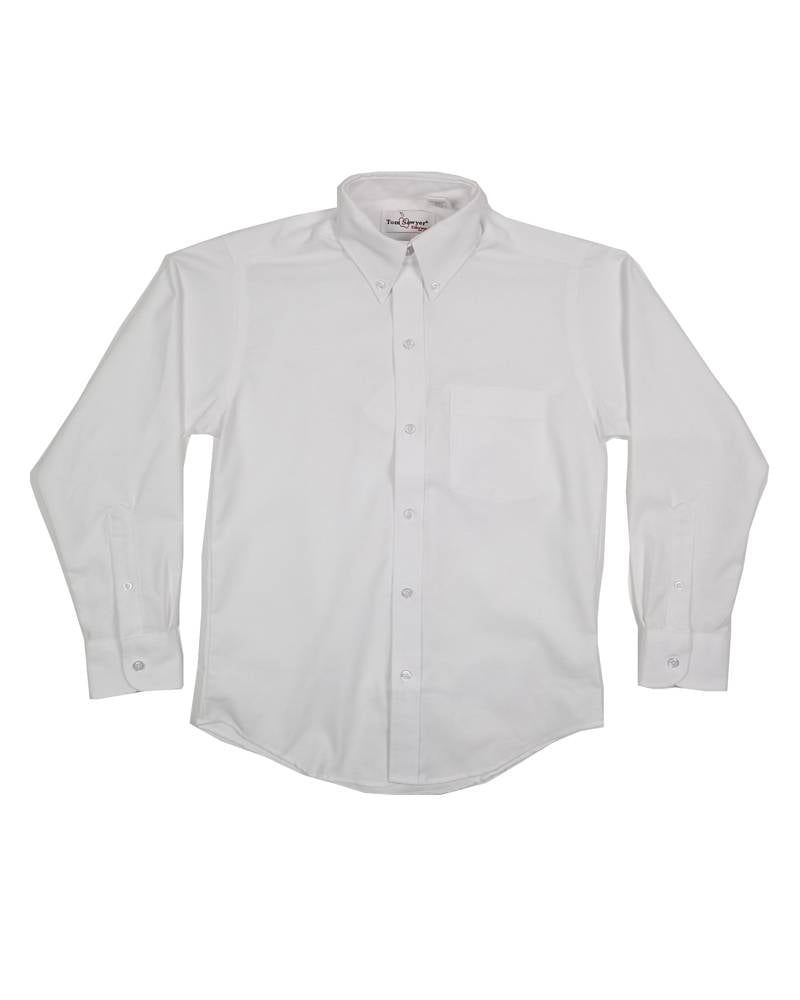 BOYS/MENS LS WHITE OXFORD SHIRT
