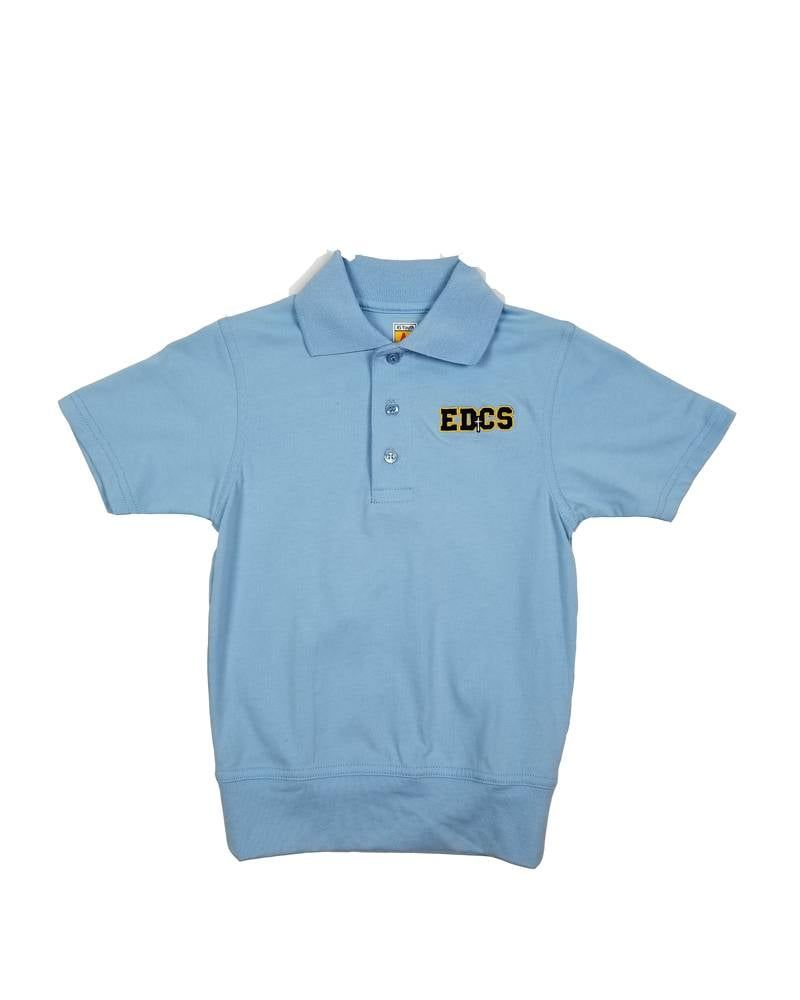 EAST DAYTON CHRISTIAN SS BANDED BOTTOM, Color: LT. BLUE, Size: Youth XS