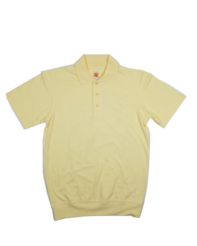 SHORT SLEEVE BANDED BOTTOM POLO YELLOW