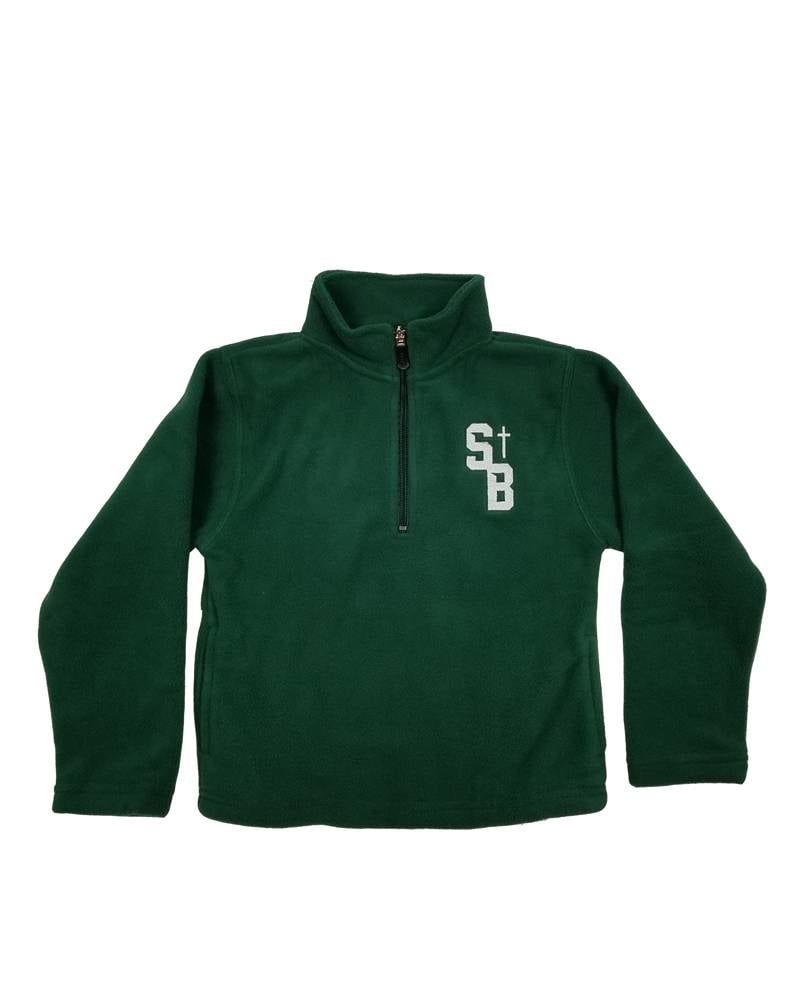 ST. BRENDAN 1/4 ZIP FLEECE, Color: GREEN, Size: Youth XS