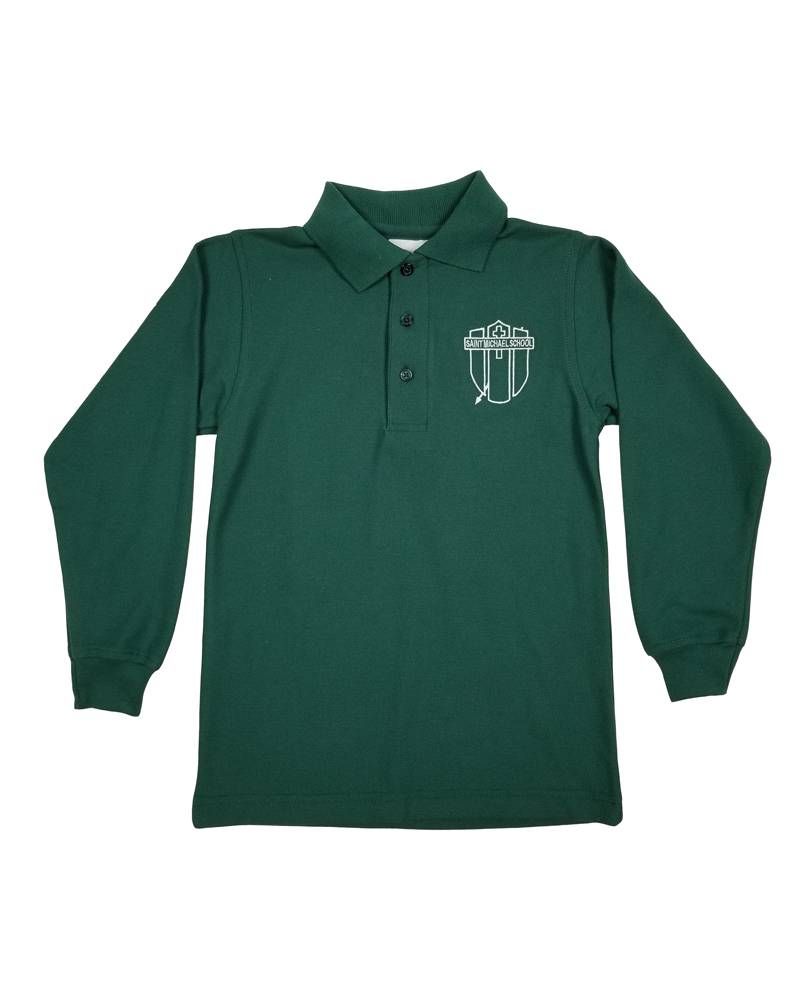 ST. MICHAEL FINDLAY LS PIQUE SHIRT GREEN