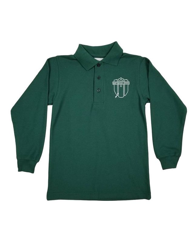 ST. MICHAEL FINDLAY LS PIQUE SHIRT GREEN