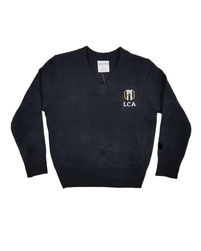 LEGACY CHRISTIAN V-NECK PULLOVER, Color: NAVY, Size: Youth XS