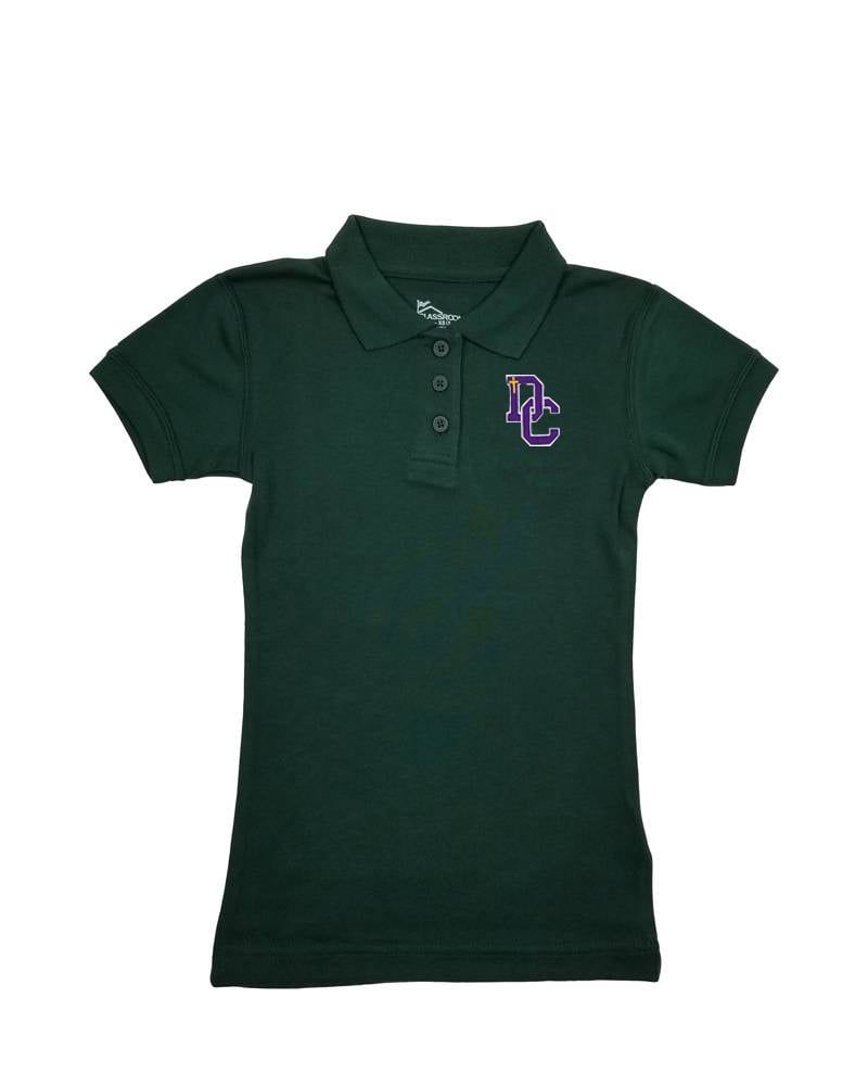 Dayton Christian Girls Jersey SS Polo - Hunter