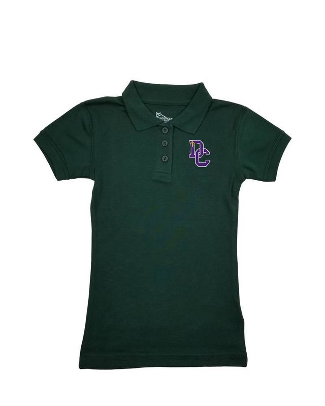 Dayton Christian Girls Jersey SS Polo - Hunter