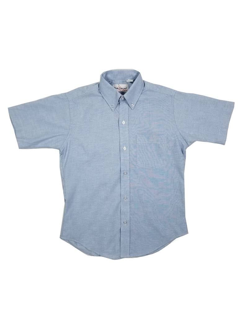 BOYS/MENS SS BLUE OXFORDS