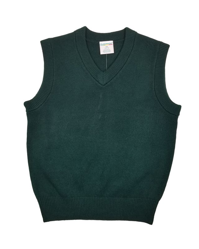 V/NECK SWEATER VEST GREEN