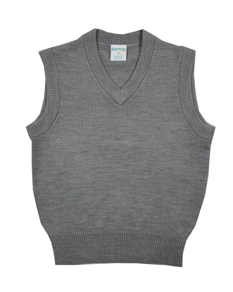 V/NECK SWEATER VEST GREY