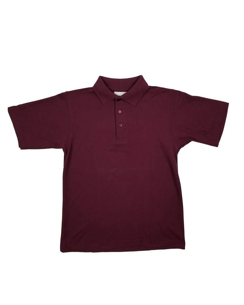 SHORT SLEEVE PIQUE KNIT SHIRT MAROON