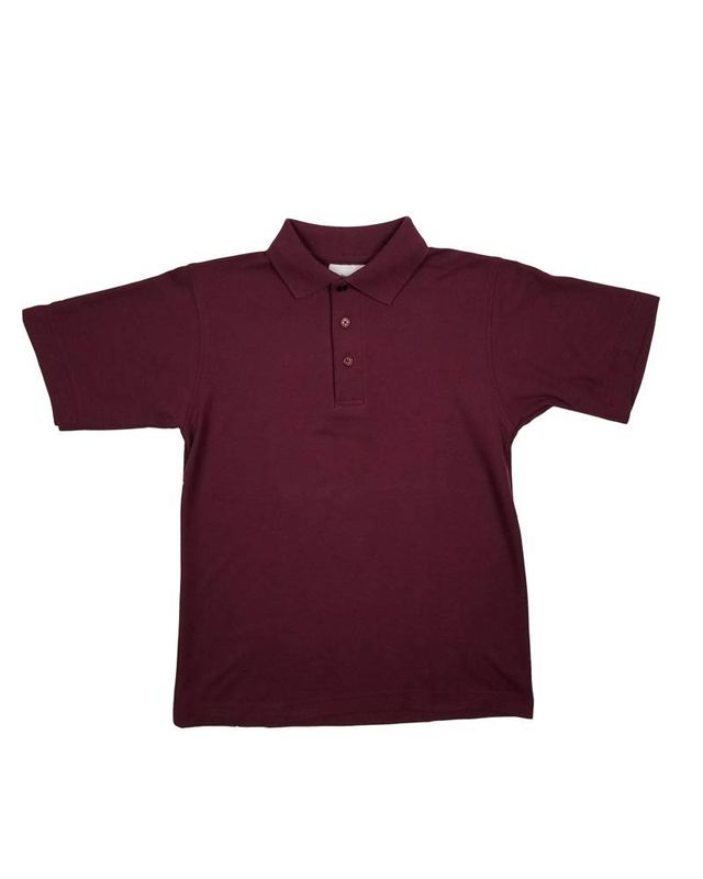 SHORT SLEEVE PIQUE KNIT SHIRT MAROON
