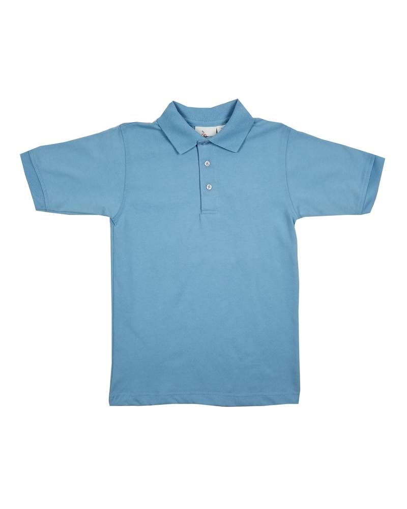 SHORT SLEEVE JERSEY KNIT SHIRT LT BLUE
