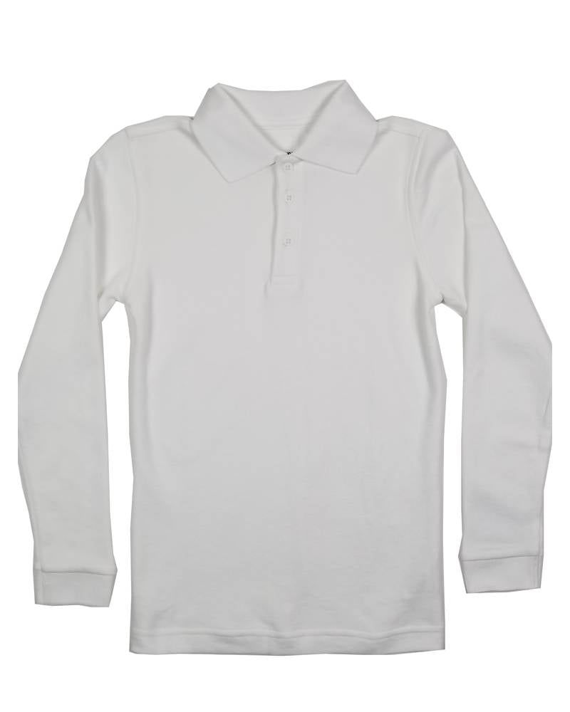 CLASSROOM LONG SLEEVE POLO WHITE
