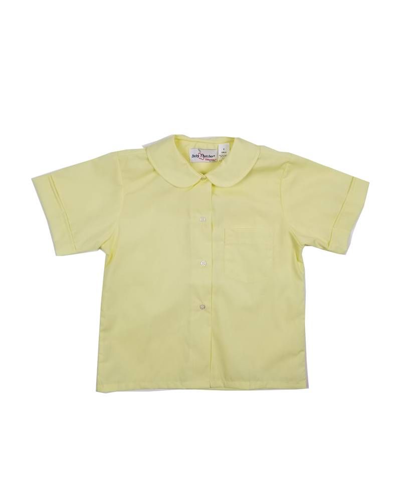GIRLS/LADIES SS YELLOW ROUND COLLAR BLOUSE