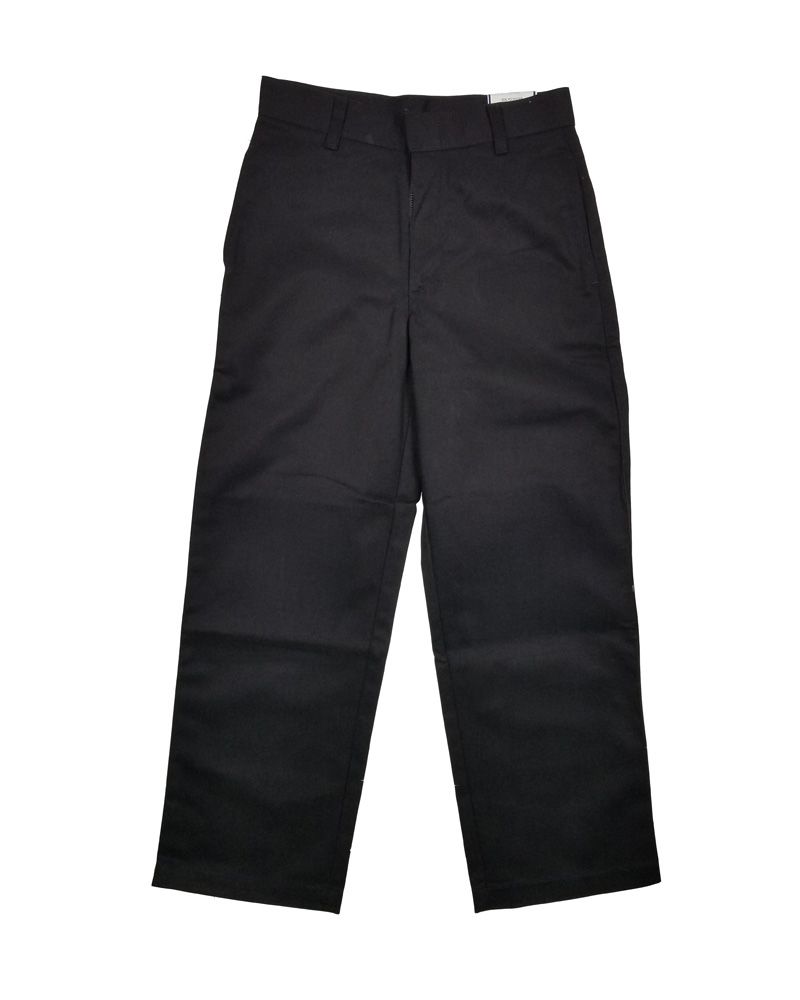 BOY/MENS FLAT FRONT PANTS BLACK