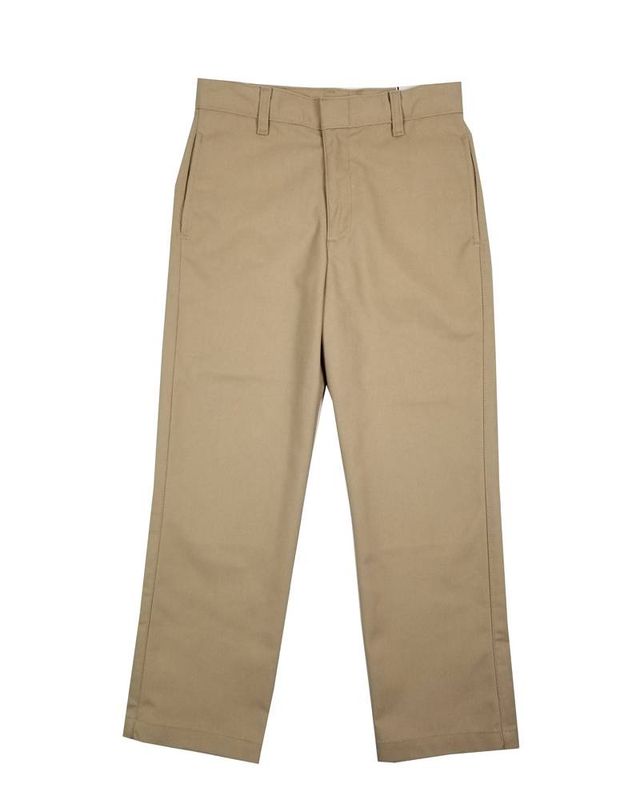BOY/MENS FLAT FRONT PANTS KHAKI