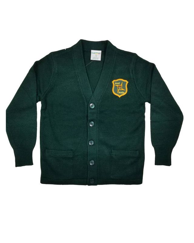 ST. BRIGID V-NECK CARDIGAN W/ POCKET GREEN 