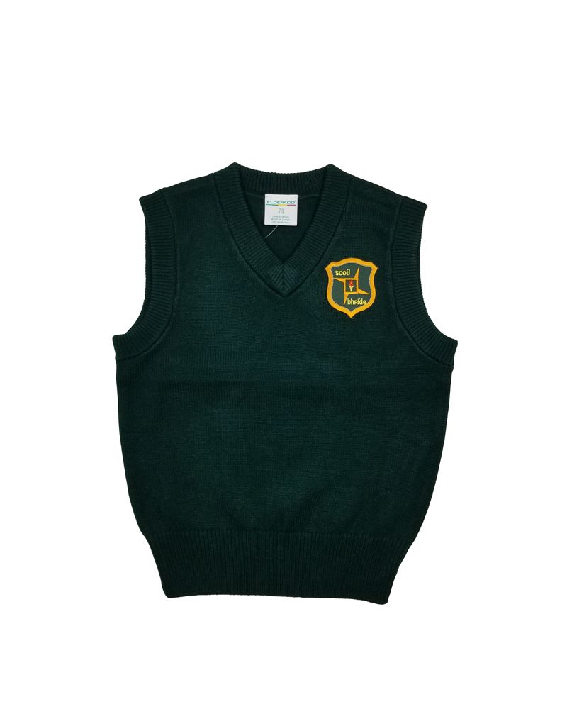 ST. BRIGID V/NECK SWEATER VEST GREEN