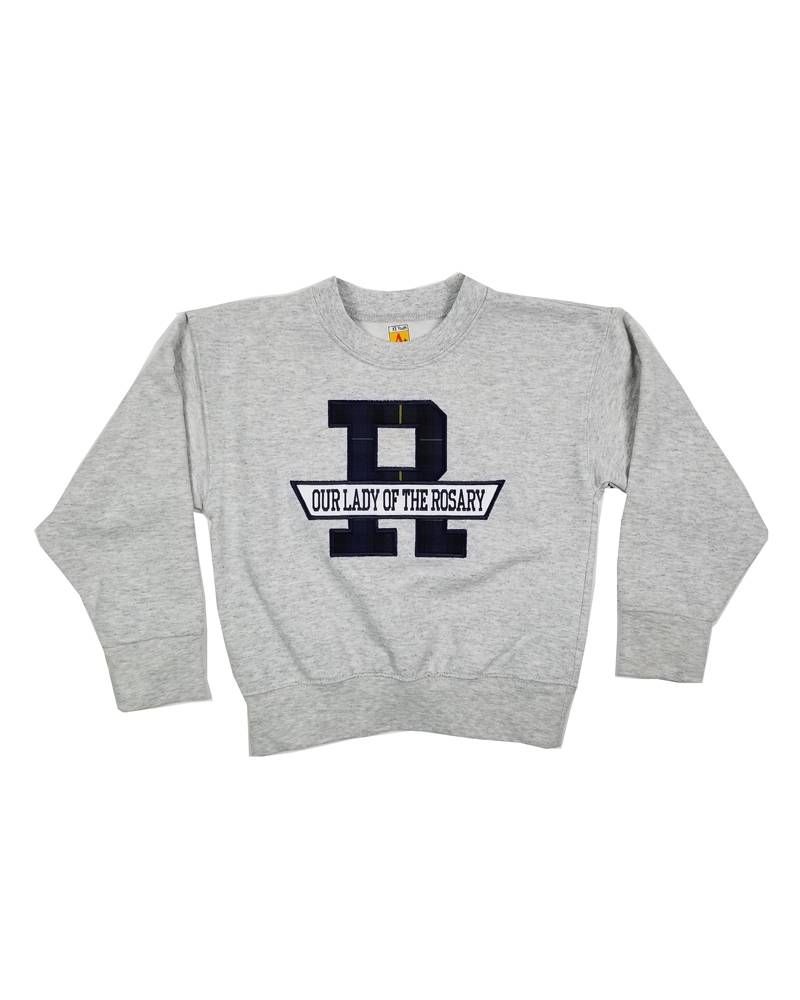 OUR LADY OF THE ROSARY PLAID SWEATSHIRT