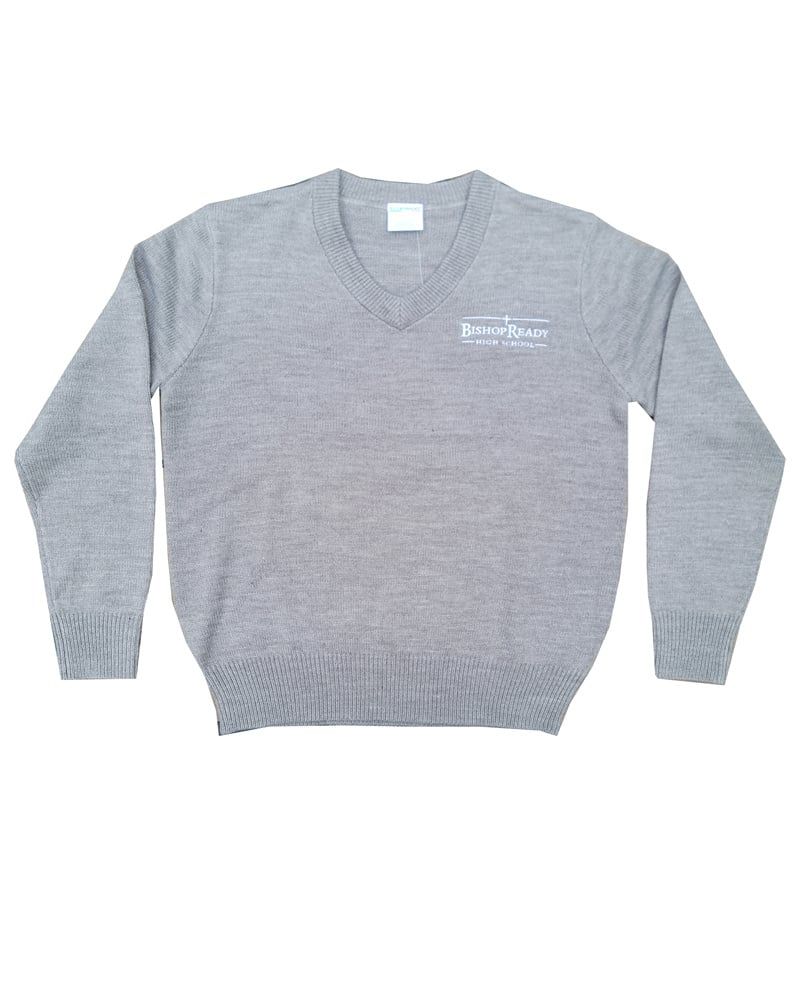 READY PULLOVER V-NECK, Color: GREY, Size: YM