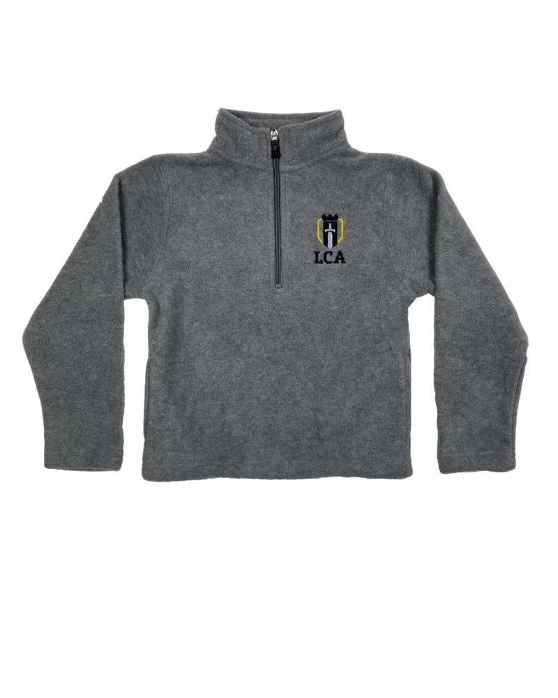 LEGACY CHRISTIAN 1/4 ZIP FLEECE, Color: GREY, Size: Youth XS