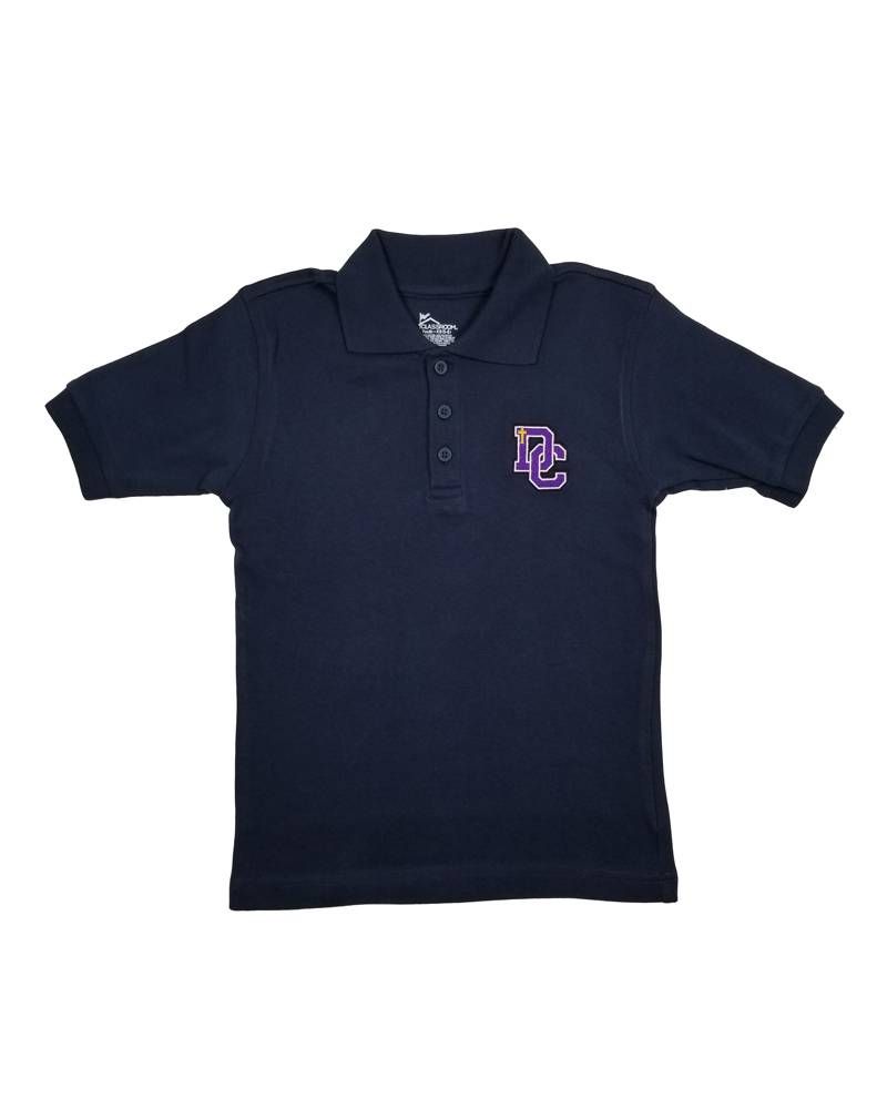 Dayton Christian Jersey SS Polo - Navy