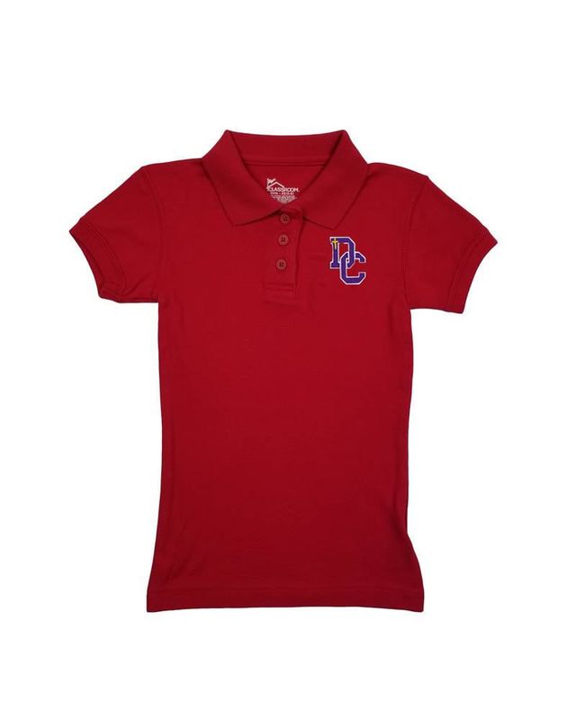 Dayton Christian Girls Jersey SS Polo - Red