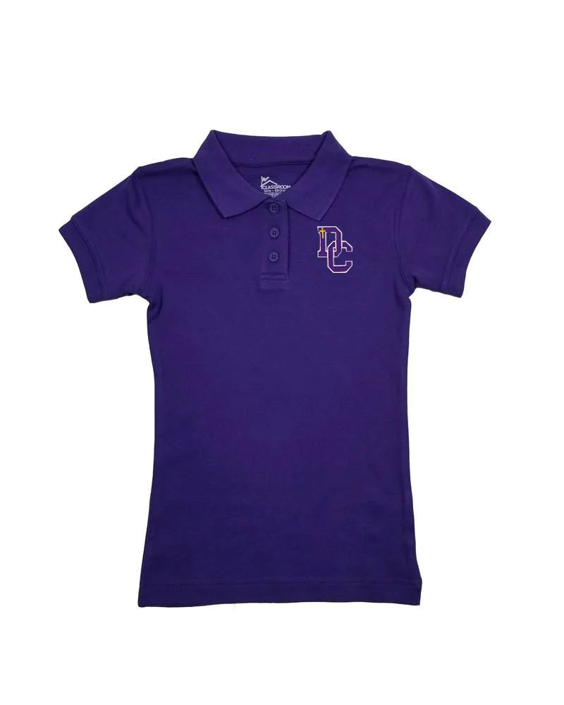 Dayton Christian Girls Jersey SS Polo - Purple