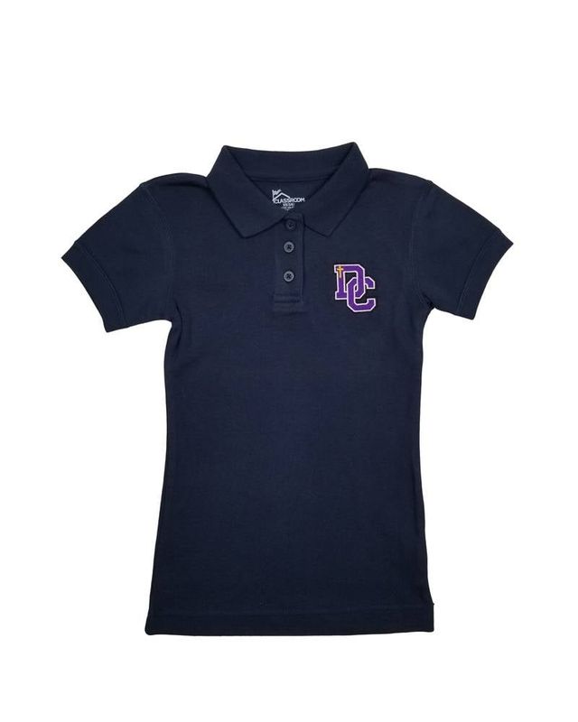 Dayton Christian Girls Jersey SS Polo - Navy