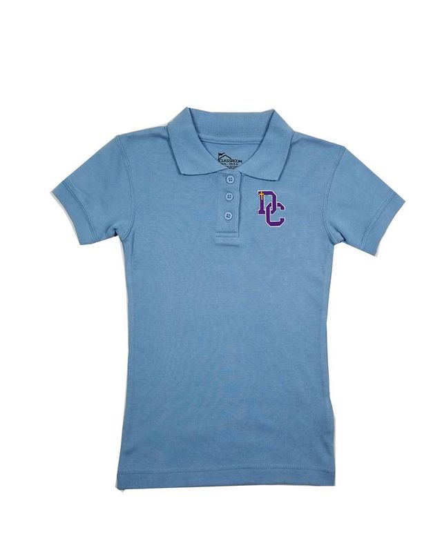 Dayton Christian Girls Jersey SS Polo - Lt. Blue