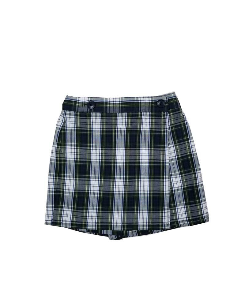 Wrap Front Skort Plaid 80