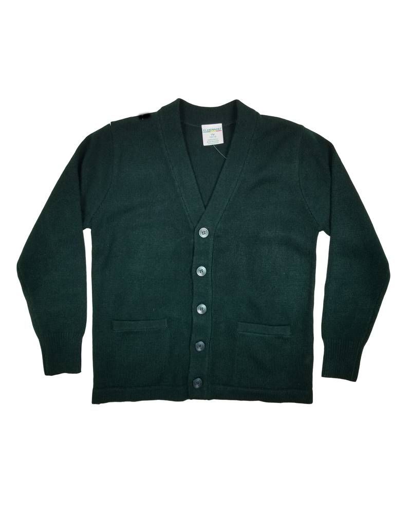 V-NECK CARDIGAN W/ POCKET GREEN 