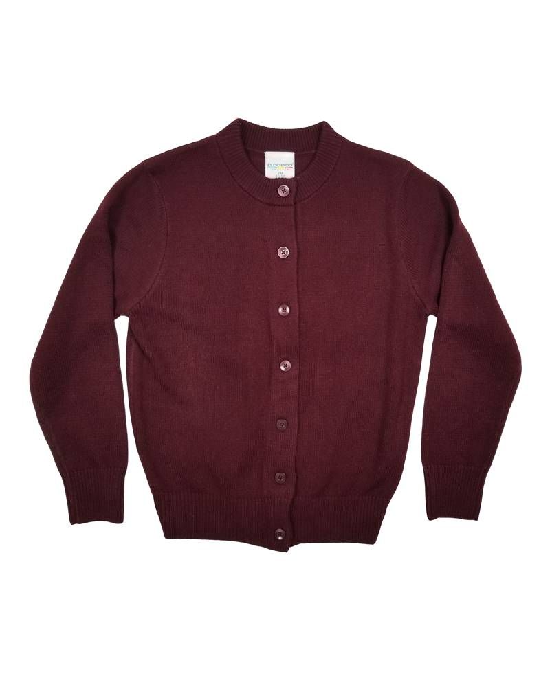 GIRLS CARDIGAN MAROON 