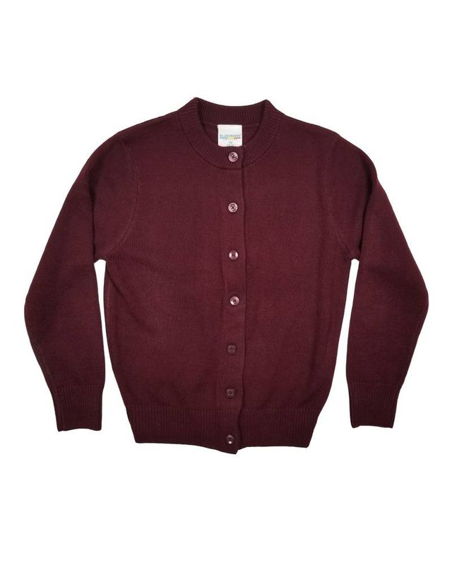 GIRLS CARDIGAN MAROON 