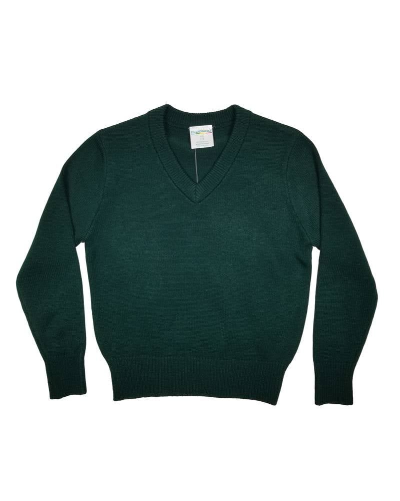 V/NECK PULLOVER SWEATER GREEN 
