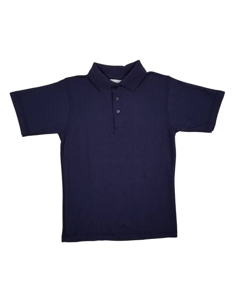 SHORT SLEEVE PIQUE KNIT SHIRT NAVY