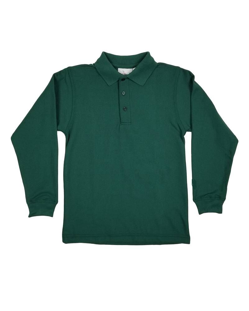LONG SLEEVE PIQUE KNIT SHIRT GREEN