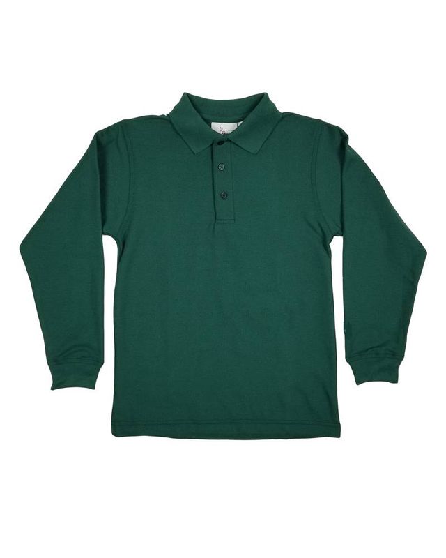 LONG SLEEVE PIQUE KNIT SHIRT GREEN
