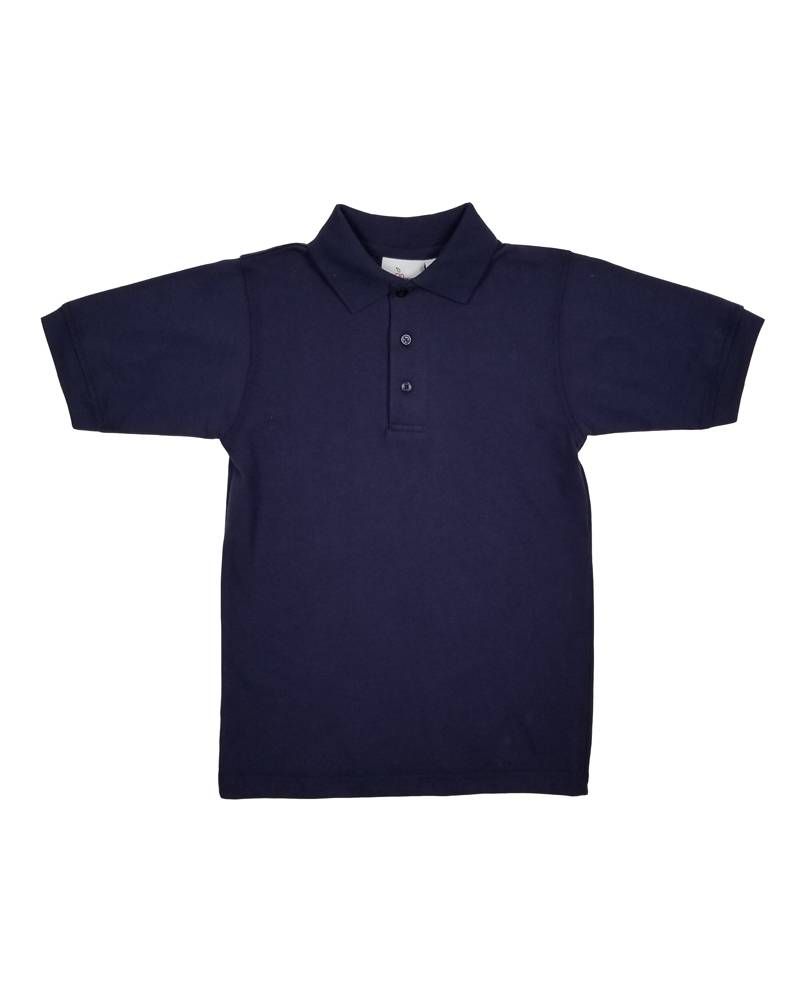 SHORT SLEEVE JERSEY KNIT SHIRT NAVY