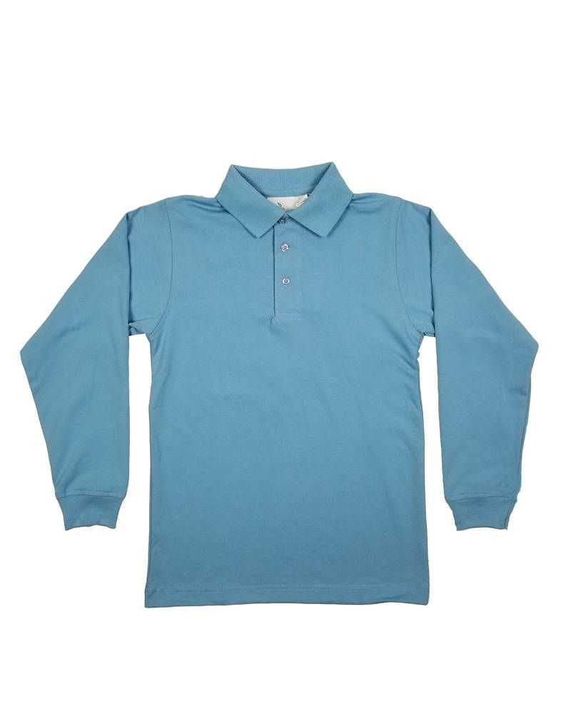 LONG SLEEVE  JERSEY KNIT SHIRT LT BLUE 