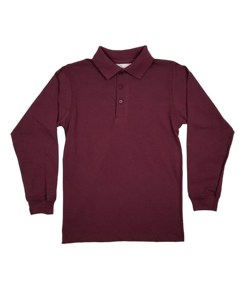 LONG SLEEVE  JERSEY KNIT SHIRT MAROON 
