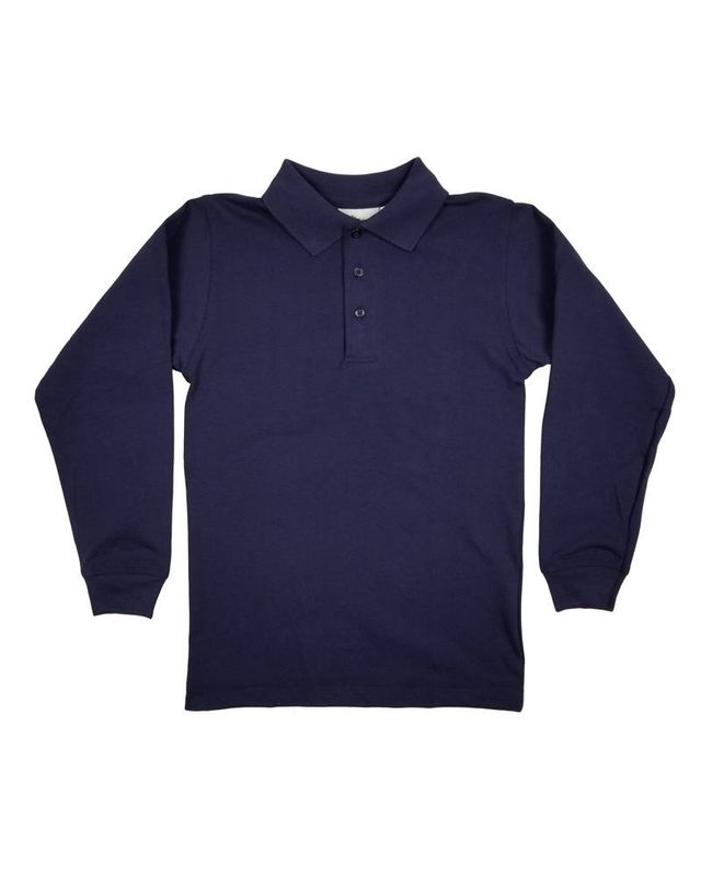LONG SLEEVE  JERSEY KNIT SHIRT NAVY 