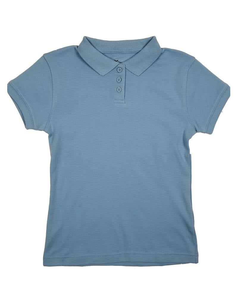 CLASSROOM GIRLS/LADIES SHORT SLEEVE POLO LT BLUE
