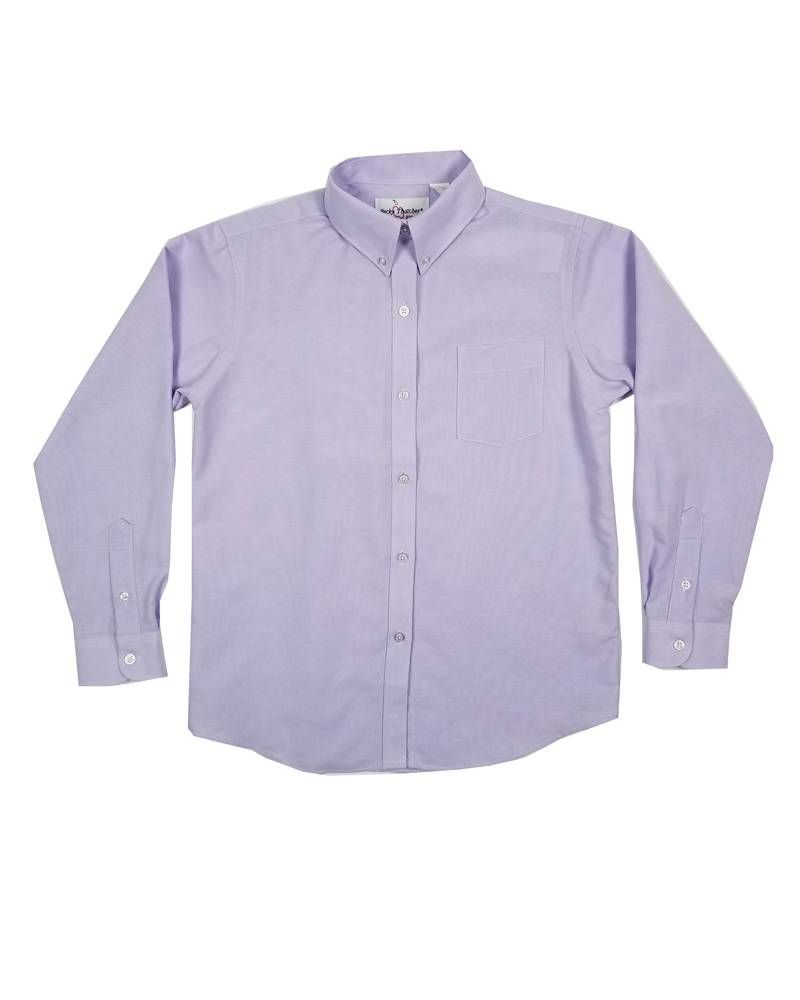 GIRLS/LADIES LS PURPLE OXFORD BLOUSE