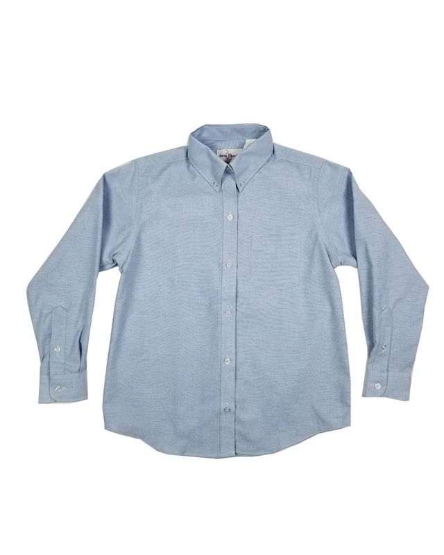 GIRLS/LADIES LS LT BLUE OXFORD BLOUSE