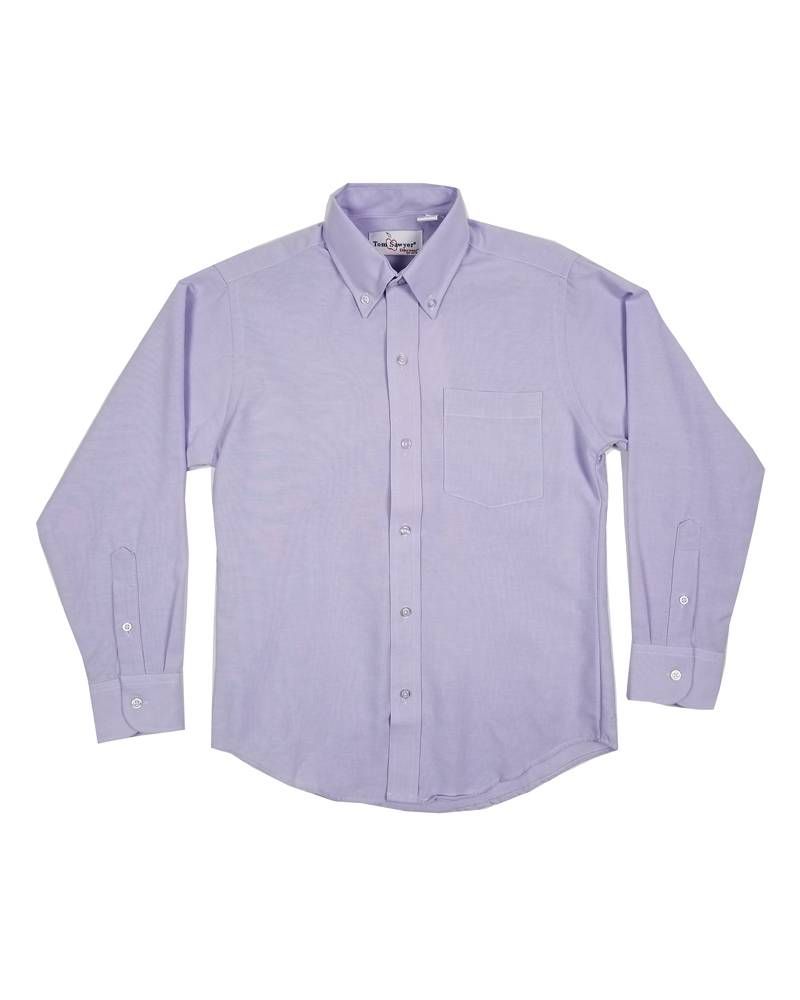 BOYS/MENS LS PURPLE OXFORD SHIRT