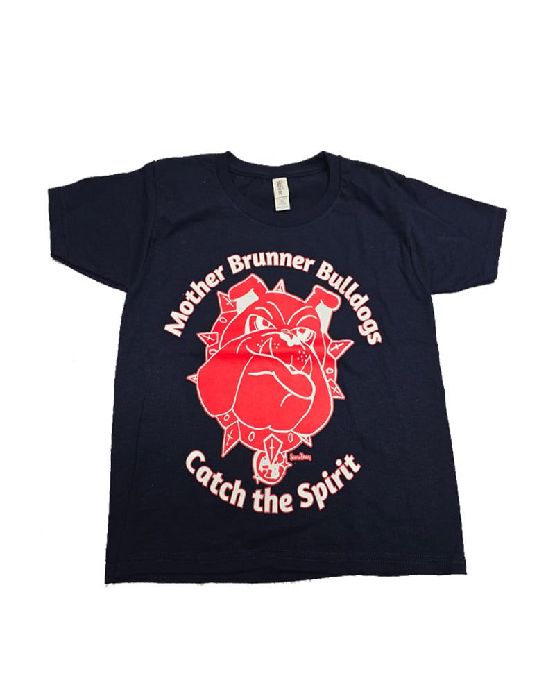 BRUNNER CATHOLIC SHORT SLEEVE SPIRITWEAR T-SHIRT, Color: NAVY, Size: Youth XS