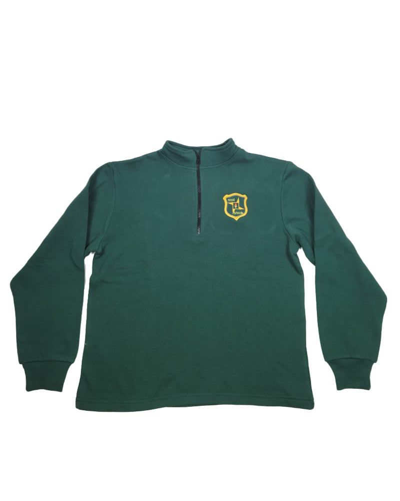 ST. BRIGID  1/4 ZIP SWEATSHIRT  , Color: GREEN, Size: YOUTH XXS