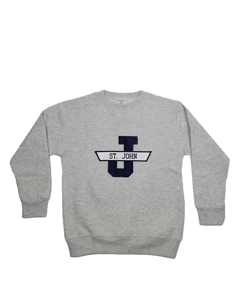 ST. JOHN SOLID SWEATSHIRT, Color: ASH, Size: Youth XS